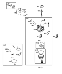 Part Location Diagram of 597116 Briggs and Stratton Shaft, choke